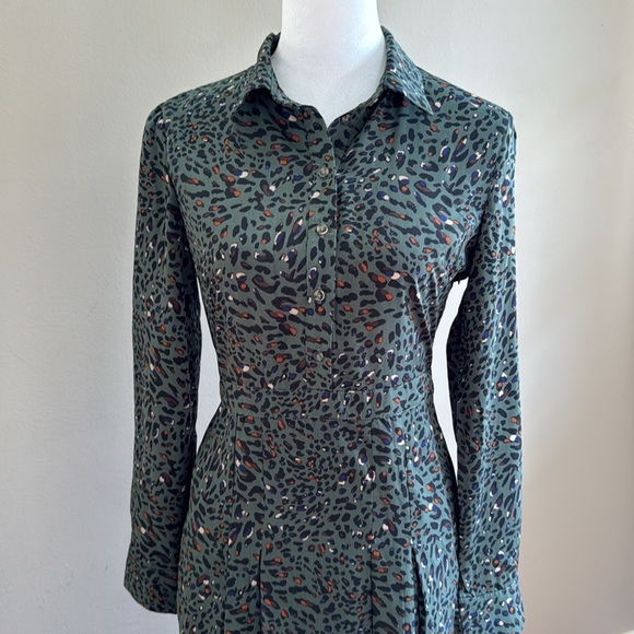 Everly Maxi Slit Casual Green Long Sleeve - Picture 2 of 13